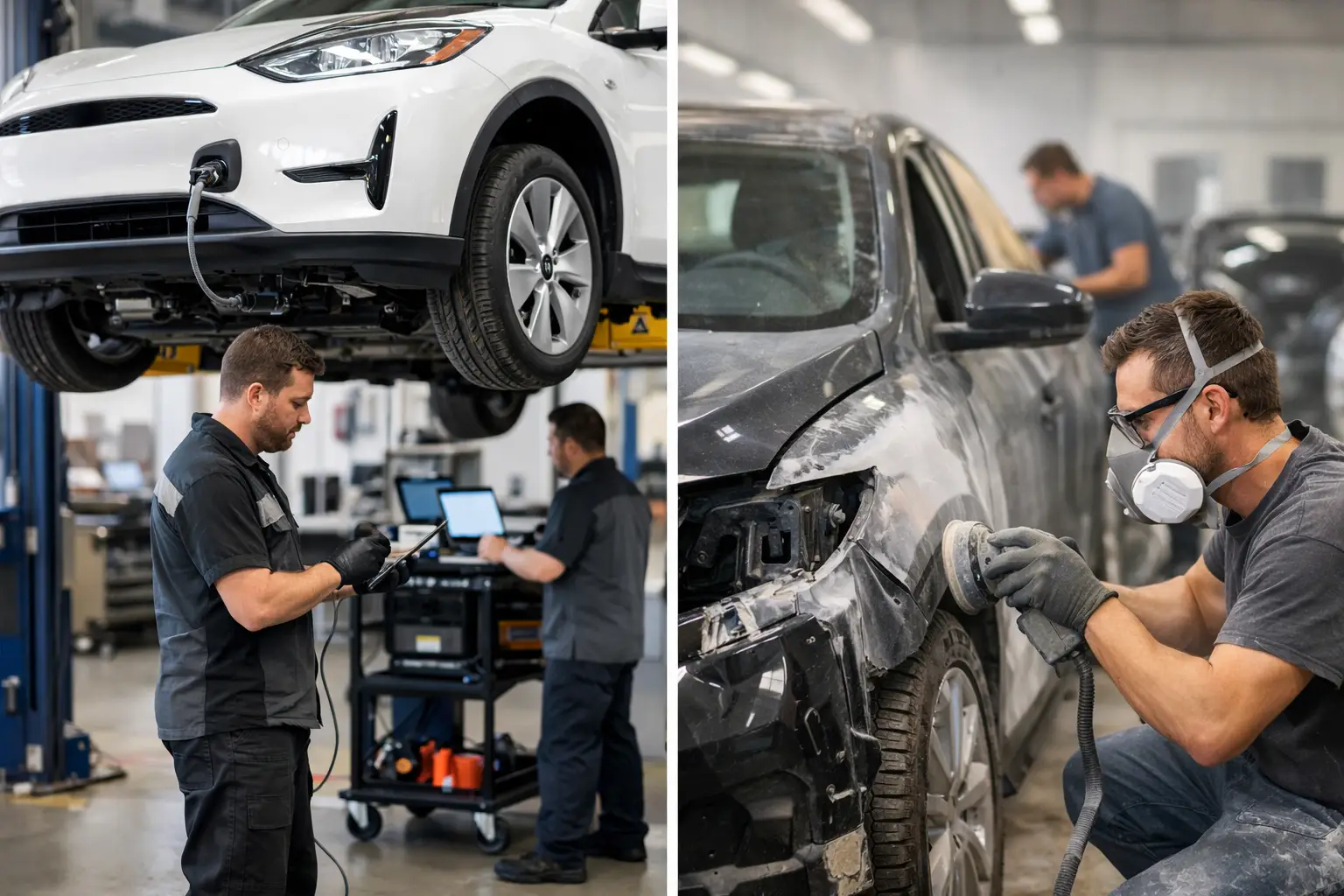 EV Repair Shop vs Body Shop: What Matters